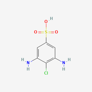 molecular formula C6H7ClN2O3S B1605760 Benzenesulfonic acid, 3,5-diamino-4-chloro- CAS No. 7057-68-3