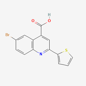 molecular formula C14H8BrNO2S B1605777 6-Bromo-2-thien-2-ylquinoline-4-carboxylic acid CAS No. 33289-49-5