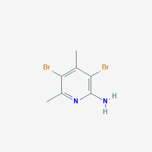 molecular formula C7H8Br2N2 B1605840 3,5-二溴-4,6-二甲基吡啶-2-胺 CAS No. 5407-86-3