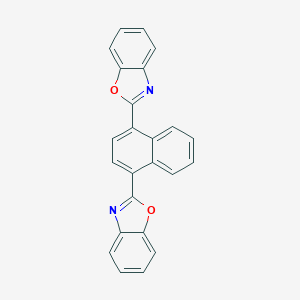 molecular formula C24H14N2O2 B160585 苯并恶唑，2,2'-(1,4-萘二基)双- CAS No. 5089-22-5