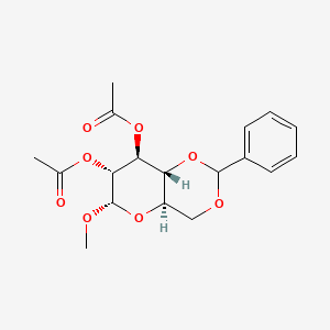 molecular formula C18H22O8 B1605850 2,3-二-O-乙酰基-4,6-O-亚苄基-α-D-吡喃葡萄糖甲酯 CAS No. 4141-45-1