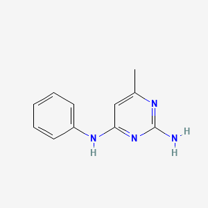 molecular formula C11H12N4 B1605858 2-Amino-4-phenylamino-6-methylpyrimidine CAS No. 7781-29-5