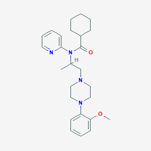 molecular formula C26H36N4O2 B1605859 N-{1-[4-(2-甲氧基苯基)哌嗪-1-基]丙烷-2-基}-N-(吡啶-2-基)环己烷甲酰胺 CAS No. 302900-97-6