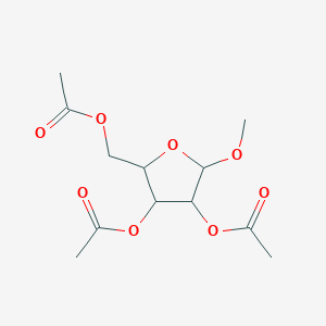 molecular formula C12H18O8 B1605892 (3,4-Diacetyloxy-5-methoxyoxolan-2-yl)methyl acetate CAS No. 22224-39-1