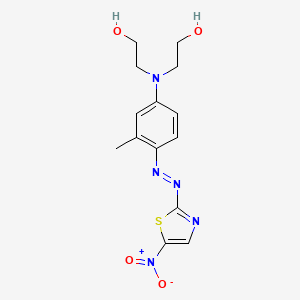 molecular formula C14H17N5O4S B1605900 2,2'-[3-Methyl-4-(5-nitrothiazol-2-ylazo)phenylimino]bisethanol CAS No. 72987-42-9