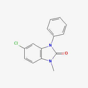 molecular formula C14H11ClN2O B1605917 2H-Benzimidazol-2-one, 1,3-dihydro-5-chloro-1-methyl-3-phenyl- CAS No. 37385-92-5