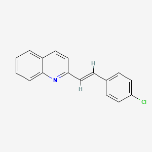 molecular formula C17H12ClN B1605920 2-[2-(4-Chlorophenyl)ethenyl]quinoline CAS No. 38101-91-6