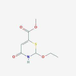 molecular formula C8H11NO4S B160593 Methyl 2-ethoxy-4-oxo-2,3-dihydro-1,3-thiazine-6-carboxylate CAS No. 132791-58-3