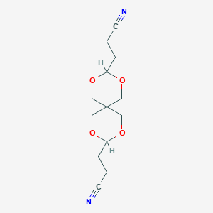 molecular formula C13H18N2O4 B160594 2,4,8,10-Tetraoxaspiro[5.5]undecane-3,9-dipropanenitrile CAS No. 3058-04-6