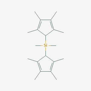 molecular formula C20H32Si B1605943 Dimethylbis(2,3,4,5-tetramethyl-2,4-cyclopentadien-1-yl)silane CAS No. 89597-05-7