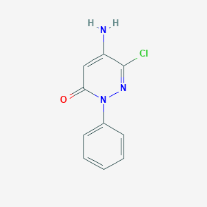 molecular formula C10H8ClN3O B160596 5-Amino-6-chloro-2-phenyl-3(2H)-pyridazinone CAS No. 1698-59-5