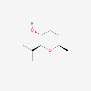 molecular formula C9H18O2 B160598 (2S,3R,6R)-6-Methyl-2-propan-2-yloxan-3-ol CAS No. 133909-68-9