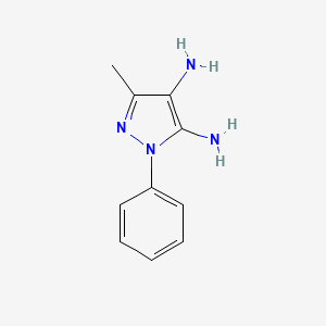 molecular formula C10H12N4 B1606002 3-甲基-1-苯基-1H-吡唑-4,5-二胺 CAS No. 52943-88-1