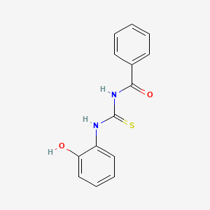molecular formula C14H12N2O2S B1606003 尿素，1-苯甲酰-3-(邻羟基苯基)-2-硫代- CAS No. 53514-41-3