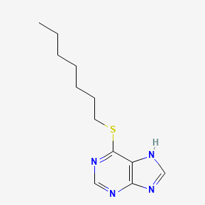 molecular formula C12H18N4S B1606052 6-(Heptylthio)-1H-purine CAS No. 83277-80-9