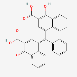 B1606077 4-[(3-Carboxy-4-oxonaphthalen-1-ylidene)-phenylmethyl]-1-hydroxynaphthalene-2-carboxylic acid CAS No. 5715-76-4