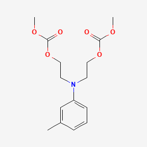 B1606084 2,4,10-Trioxa-7-azaundecan-11-oic acid, 7-(3-methylphenyl)-3-oxo-, methyl ester CAS No. 25790-28-7