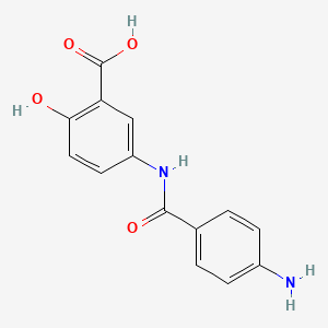 molecular formula C14H12N2O4 B1606120 5-((4-Aminobenzoyl)amino)salicylic acid CAS No. 6201-78-1