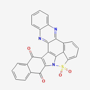 B1606121 (1,2)Benzisothiazolo(2,3,4-lma)benzo(h)quinoxalino(2,3-c)carbazole-11,16-dione 9,9-dioxide CAS No. 6252-73-9