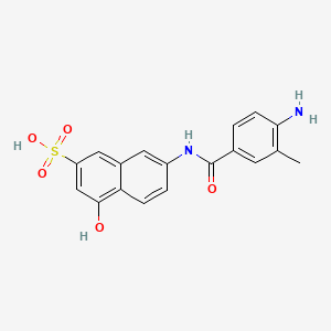 B1606122 2-Naphthalenesulfonic acid, 7-[(4-amino-3-methylbenzoyl)amino]-4-hydroxy- CAS No. 6361-46-2