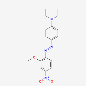 molecular formula C17H20N4O3 B1606123 苯胺，N,N-二乙基-4-[(2-甲氧基-4-硝基苯基)偶氮]- CAS No. 6373-95-1
