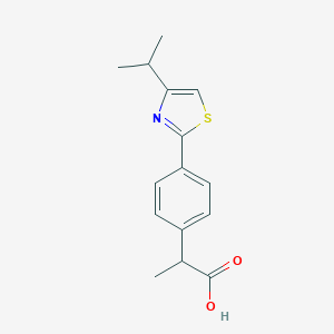 B160616 2-[4-(4-Isopropylthiazol-2-yl)phenyl]propanoic acid CAS No. 138568-63-5