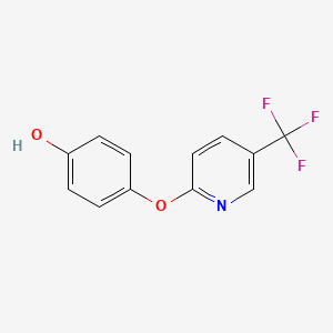 molecular formula C12H8F3NO2 B1606161 4-{[5-(三氟甲基)吡啶-2-基]氧基}苯酚 CAS No. 69045-85-8