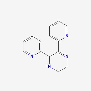 molecular formula C14H12N4 B1606182 Pyrazine, 2,3-dihydro-5,6-di-2-pyridinyl- CAS No. 25005-95-2