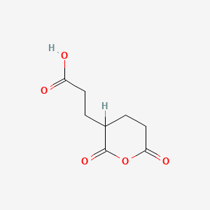 molecular formula C8H10O5 B1606192 Tetrahydro-2,6-dioxo-2H-pyran-3-propionic acid CAS No. 40550-18-3