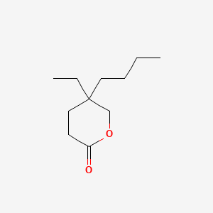 B1606210 2H-Pyran-2-one, 5-butyl-5-ethyltetrahydro- CAS No. 67770-79-0