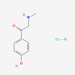 molecular formula C9H12ClNO2 B1606211 1-(4-羟基苯基)-2-(甲基氨基)乙酮盐酸盐 CAS No. 67828-68-6