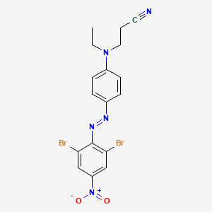 B1606215 3-((4-((2,6-Dibromo-4-nitrophenyl)azo)phenyl)ethylamino)propiononitrile CAS No. 55281-26-0