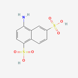 molecular formula C10H9NO6S2 B1606227 1-Naphthylamine-4,7-disulfonic acid CAS No. 85-75-6