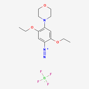 molecular formula C14H20BF4N3O3 B1606249 2,5-Diethoxy-4-morpholinobenzenediazonium tetrafluoroborate CAS No. 4979-72-0