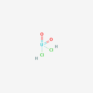 molecular formula UO2Cl2<br>Cl2H2O2U B1606258 Uranium, dichlorodioxo-, (T-4)- CAS No. 7791-26-6