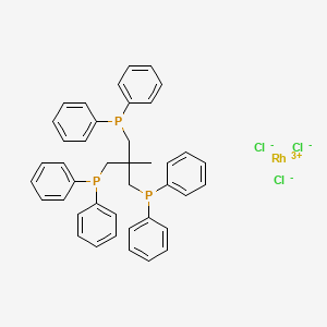 molecular formula C41H39Cl3P3Rh B1606260 [3-Diphenylphosphanyl-2-(diphenylphosphanylmethyl)-2-methylpropyl]-diphenylphosphane;rhodium(3+);trichloride CAS No. 62792-06-7