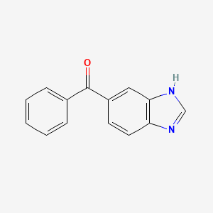 molecular formula C14H10N2O B1606263 (1H-苯并[d]咪唑-5-基)(苯基)甲酮 CAS No. 82326-53-2