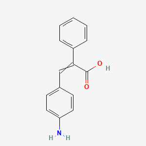 molecular formula C15H13NO2 B1606265 (2E)-3-(4-Aminophenyl)-2-phenylacrylic acid CAS No. 52873-63-9