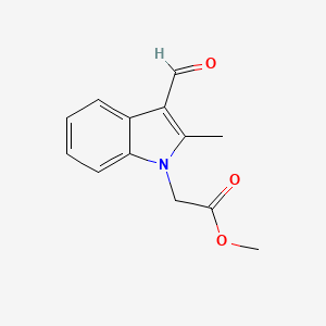 molecular formula C13H13NO3 B1606266 methyl (3-formyl-2-methyl-1H-indol-1-yl)acetate CAS No. 431983-71-0