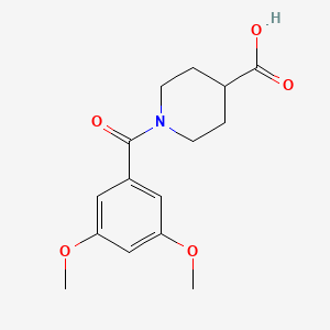 molecular formula C15H19NO5 B1606267 1-(3,5-dimethoxybenzoyl)piperidine-4-carboxylic Acid CAS No. 352340-66-0