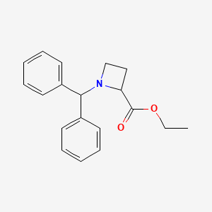 molecular formula C19H21NO2 B1606288 Ethyl 1-benzhydrylazetidine-2-carboxylate CAS No. 71556-64-4