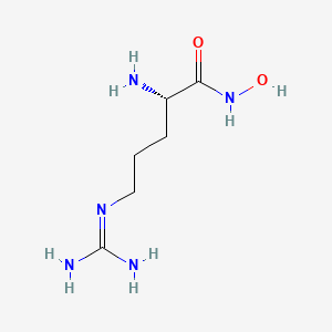 molecular formula C6H15N5O2 B1606290 N-Hydroxy-L-argininamide CAS No. 5699-67-2