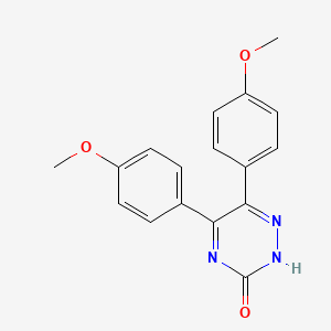 molecular formula C17H15N3O3 B1606313 5,6-双(4-甲氧基苯基)-1,2,4-三嗪-3(2H)-酮 CAS No. 5471-46-5