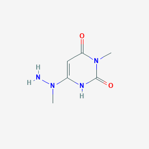 molecular formula C6H10N4O2 B1606320 3-methyl-6-(1-methylhydrazinyl)pyrimidine-2,4(1H,3H)-dione CAS No. 42747-84-2