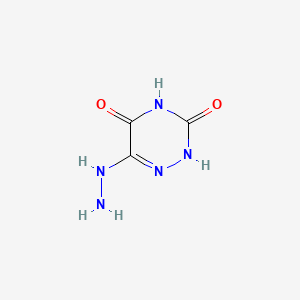 molecular formula C3H5N5O2 B1606331 5-Hydrazino-6-azauracil CAS No. 89715-82-2