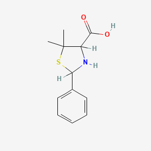 5,5-Dimethyl-2-phenyl-4-thiazolidinecarboxylic acid