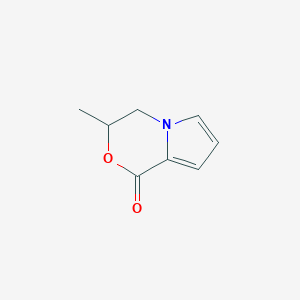 molecular formula C8H9NO2 B160634 3-甲基-3,4-二氢-1H-吡咯并[2,1-c][1,4]恶嗪-1-酮 CAS No. 128500-36-7