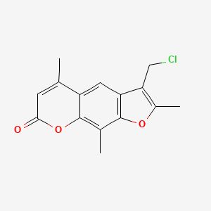 molecular formula C15H13ClO3 B1606374 3-(Chloromethyl)-2,5,9-trimethyl-7H-furo(3,2-g)chromen-7-one CAS No. 62442-57-3