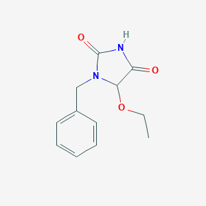 molecular formula C12H14N2O3 B160638 1-苄基-5-乙氧基咪唑烷-2,4-二酮 CAS No. 65855-02-9