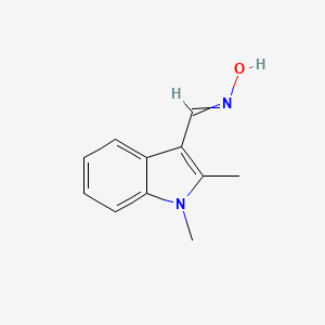 molecular formula C11H12N2O B1606380 N-[(1,2-Dimethylindol-3-yl)methylidene]hydroxylamine CAS No. 338997-02-7